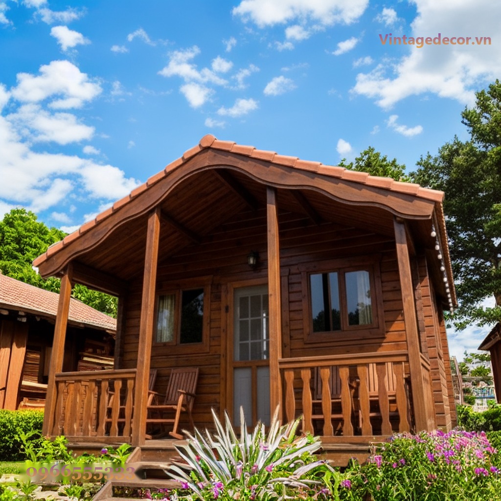 Nhà Gỗ Homestay S20 - Hiên Lan Can Chạm Khắc, Gỗ Thông Nhà Gỗ Homestay S20 - Hiên Lan Can Chạm Khắc, Gỗ Thông