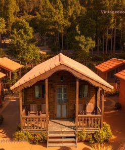 Nhà Gỗ Homestay S20 - Hiên Lan Can Chạm Khắc, Gỗ Thông