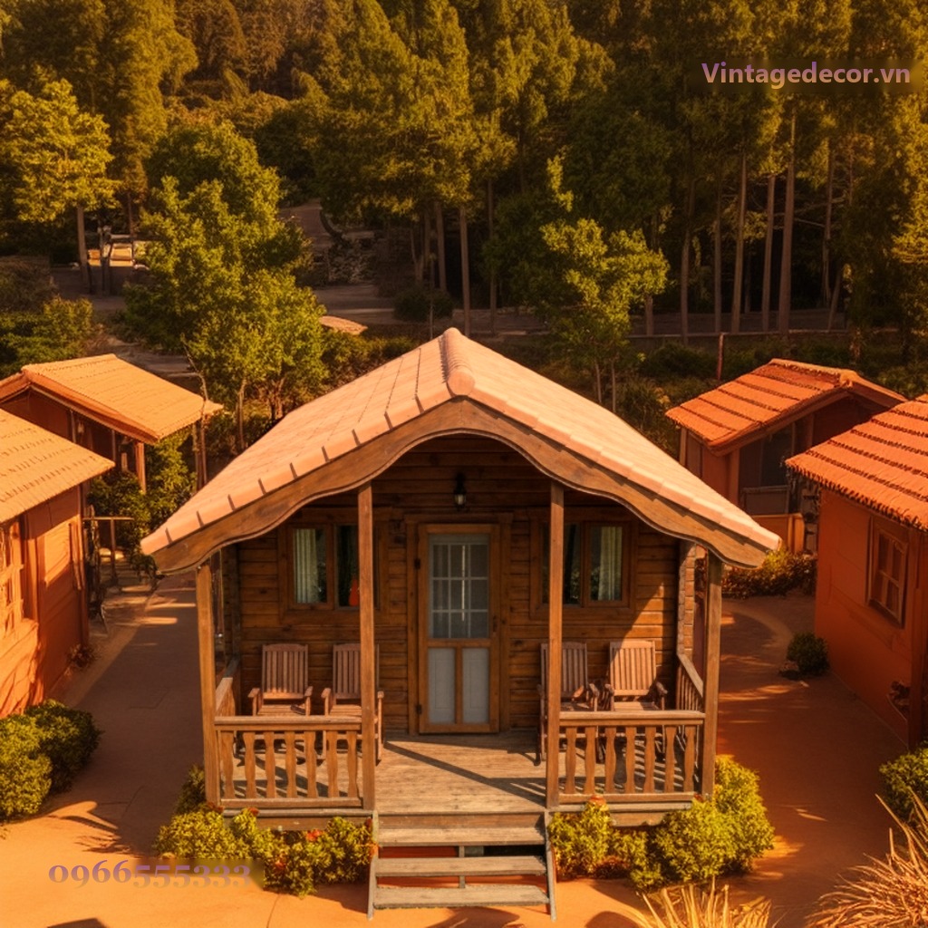 Nhà Gỗ Homestay S20 - Hiên Lan Can Chạm Khắc, Gỗ Thông Nhà Gỗ Homestay S20 - Hiên Lan Can Chạm Khắc, Gỗ Thông