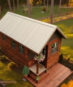 Nhà Gỗ Homestay S21 - Tiny House Mái Nhọn Sàn Deck, Gỗ Thông