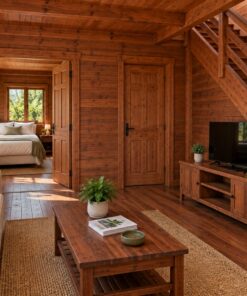Nhà Gỗ Homestay S21 - Hai Tầng Hiên Trước Bậc Thang Gỗ, Gỗ Thông