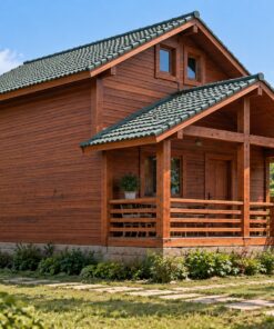 Nhà Gỗ Homestay S21 - Hai Tầng Hiên Trước Bậc Thang Gỗ, Gỗ Thông