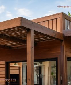 Nhà Gỗ Homestay S22 - Hiên Pergola Kính Lớn, Gỗ Thông