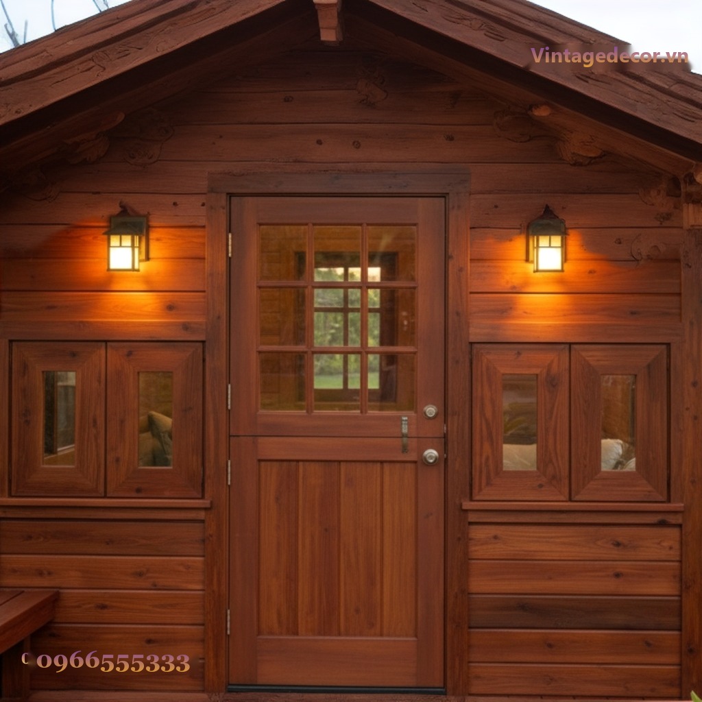Nhà Gỗ Homestay S23 - Cabin Deck Bồn Hoa Nhiệt Đới, Gỗ Thông Nhà Gỗ Homestay S23 - Cabin Deck Bồn Hoa Nhiệt Đới, Gỗ Thông
