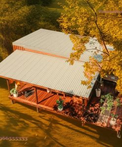 Nhà Gỗ Homestay S26 - Mái Lệch Vươn Dài Hiên Võng, Gỗ Thông