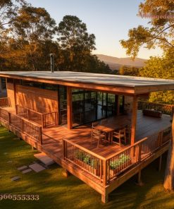 Nhà Gỗ Homestay S27 - Deck Lan Can Bao Quanh, Gỗ Thông