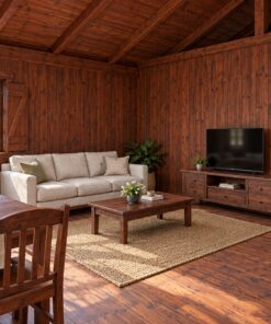 Nhà Gỗ Homestay S27 - Một Tầng Mái Dốc Cao Bậc Thềm Đá, Gỗ Thông
