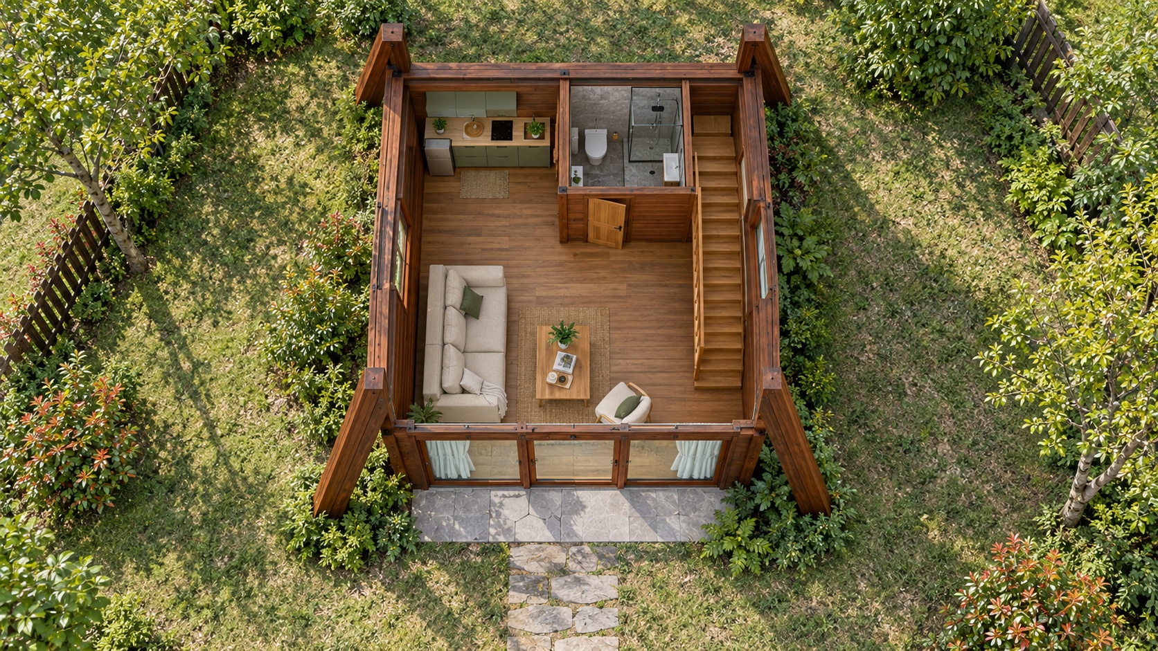 Nhà Gỗ Homestay S29 - Kiểu A-Frame Mặt Kính Khung Gỗ, Gỗ Thông Nhà Gỗ Homestay S29 - Kiểu A-Frame Mặt Kính Khung Gỗ, Gỗ Thông