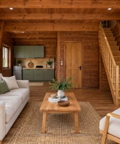 Nhà Gỗ Homestay S29 - Kiểu A-Frame Mặt Kính Khung Gỗ, Gỗ Thông