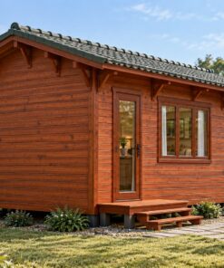 Nhà Gỗ Homestay S32 - Một Tầng Khối Dài Cửa Sổ Rộng, Gỗ Thông