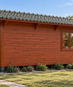 Nhà Gỗ Homestay S32 - Một Tầng Khối Dài Cửa Sổ Rộng, Gỗ Thông