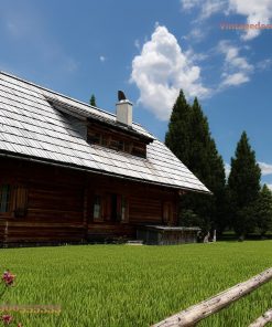Nhà Gỗ Homestay S33 - Mái Dốc Lớn Giữa Đồng Cỏ, Gỗ Thông