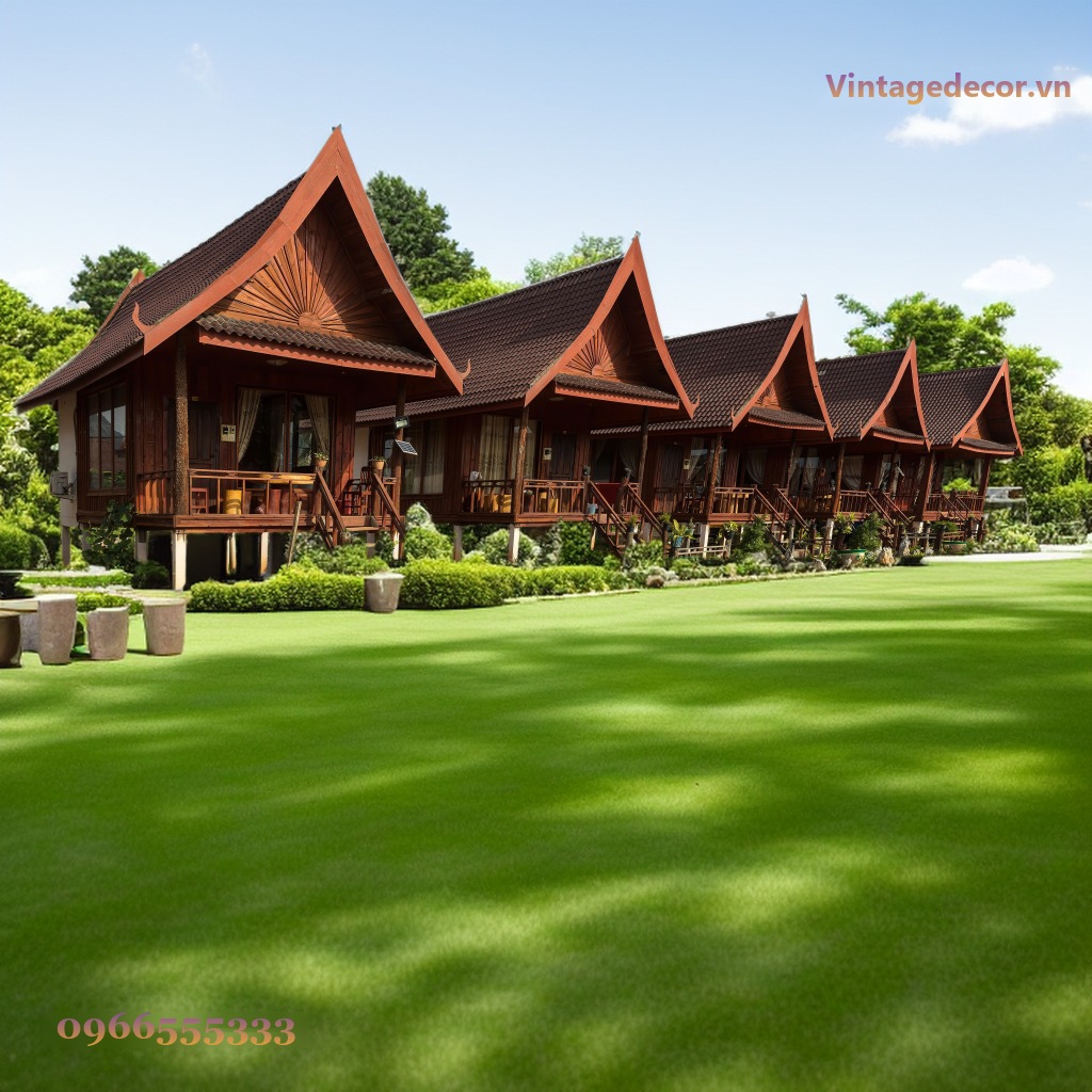 Nhà Gỗ Homestay S37 - Dãy Nhà Sàn Mái Nhọn Hiên Riêng, Gỗ Thông Nhà Gỗ Homestay S37 - Dãy Nhà Sàn Mái Nhọn Hiên Riêng, Gỗ Thông