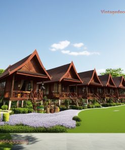 Nhà Gỗ Homestay S37 - Dãy Nhà Sàn Mái Nhọn Hiên Riêng, Gỗ Thông