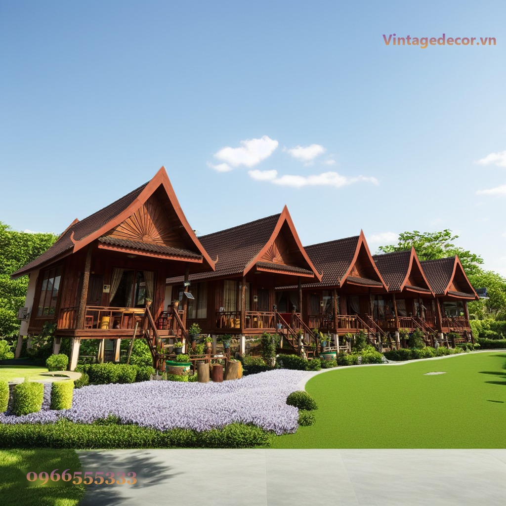 Nhà Gỗ Homestay S37 - Dãy Nhà Sàn Mái Nhọn Hiên Riêng, Gỗ Thông Nhà Gỗ Homestay S37 - Dãy Nhà Sàn Mái Nhọn Hiên Riêng, Gỗ Thông