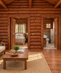 Nhà Gỗ Homestay S46 - Bệ Đá Hiên Rộng Lan Can Gỗ, Gỗ Thông