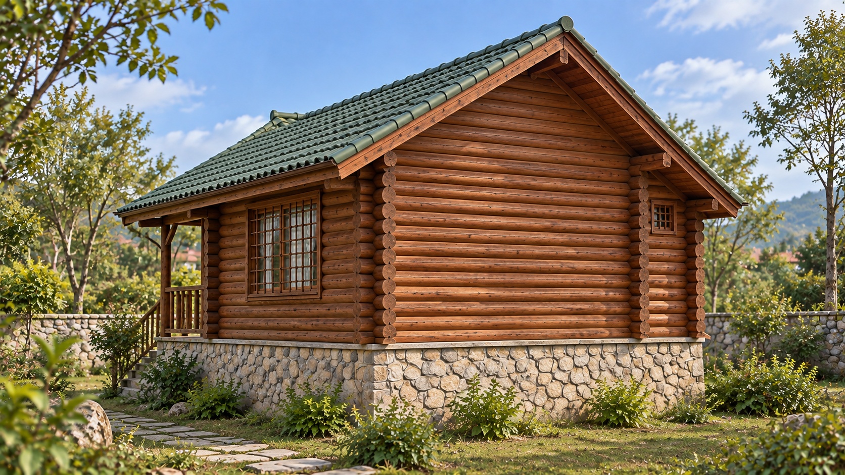 Nhà Gỗ Homestay S46 - Bệ Đá Hiên Rộng Lan Can Gỗ, Gỗ Thông Nhà Gỗ Homestay S46 - Bệ Đá Hiên Rộng Lan Can Gỗ, Gỗ Thông