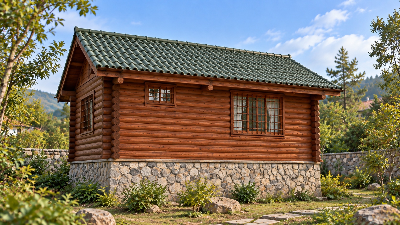 Nhà Gỗ Homestay S46 - Bệ Đá Hiên Rộng Lan Can Gỗ, Gỗ Thông Nhà Gỗ Homestay S46 - Bệ Đá Hiên Rộng Lan Can Gỗ, Gỗ Thông