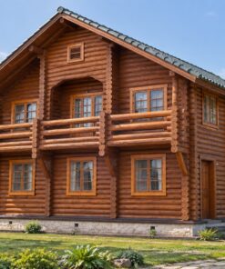 Nhà Gỗ Homestay S47 - Hai Tầng Ban Công Chạy Dài, Gỗ Thông