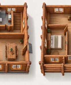 Nhà Gỗ Homestay S47 - Hai Tầng Ban Công Chạy Dài, Gỗ Thông