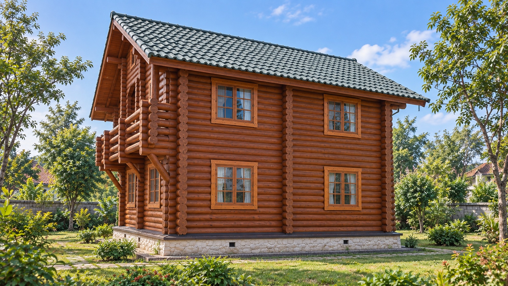 Nhà Gỗ Homestay S47 - Hai Tầng Ban Công Chạy Dài, Gỗ Thông Nhà Gỗ Homestay S47 - Hai Tầng Ban Công Chạy Dài, Gỗ Thông