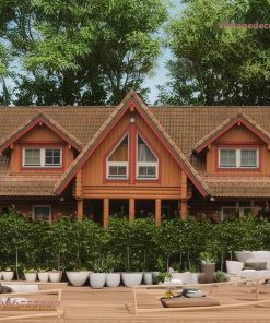 Nhà Gỗ Homestay S56 - Cabin Bắc Âu Ba Đầu Hồi, Gỗ Thông