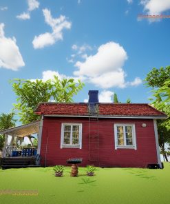 Nhà Gỗ Homestay S58 - Vách Ván Sơn Đỏ Mái Ngói Ống Khói, Gỗ Thông