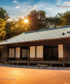 Nhà Gỗ Nhật Bản J16 - Gian Chính Shoji Mở Toàn Bộ, Gỗ Thông