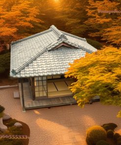 Nhà Gỗ Nhật Bản J18 - Trà Thất Đèn Lồng Giấy Tatami, Gỗ Thông