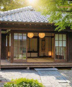 Nhà Gỗ Nhật Bản J18 - Trà Thất Đèn Lồng Giấy Tatami, Gỗ Thông