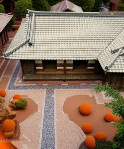 Nhà Gỗ Nhật Bản J20 - Gian Thờ Sân Gạch Lối Vào, Gỗ Thông