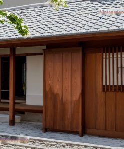 Nhà Gỗ Nhật Bản J21 - Hành Lang Dài Cột Bệ Đá, Gỗ Thông
