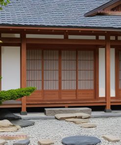 Nhà Gỗ Nhật Bản J31 - Hiện Đại Sân Sỏi Tùng La Hán, Gỗ Thông