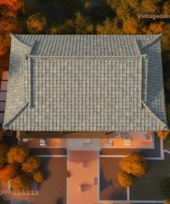 Nhà Gỗ Nhật Bản J48 - Nâu Sẫm Chạm Đầu Đao, Gỗ Thông