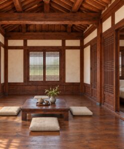 Nhà Gỗ Nhật Bản J71 - Một Tầng Bệ Đá Hiên Cửa Lùa, Gỗ Thông