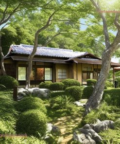 Nhà Gỗ Nhật Bản J79 - Gian Chính Vườn Rêu Cắt Tỉa, Gỗ Thông
