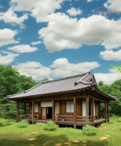 Nhà Gỗ Nhật Bản J88 - Hiên Engawa Sàn Nâng Mái Ngói, Gỗ Thông