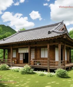 Nhà Gỗ Nhật Bản J88 - Hiên Engawa Sàn Nâng Mái Ngói, Gỗ Thông