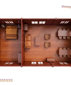 Nhà Gỗ Nhật Bản J91 - Một Gian Mái Ngói Hiên Chạy Dài Cửa Kính Khung Gỗ, Gỗ Thông