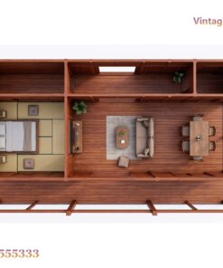 Nhà Gỗ Nhật Bản J92 - Một Gian Mái Ngói Cửa Lùa Khung Gỗ, Gỗ Thông