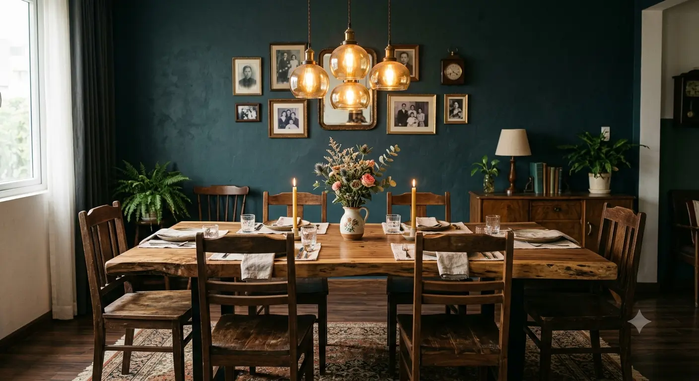 Thiết Kế Phòng Ăn Phong Cách Vintage: Chọn Bàn Ăn Và Ghế