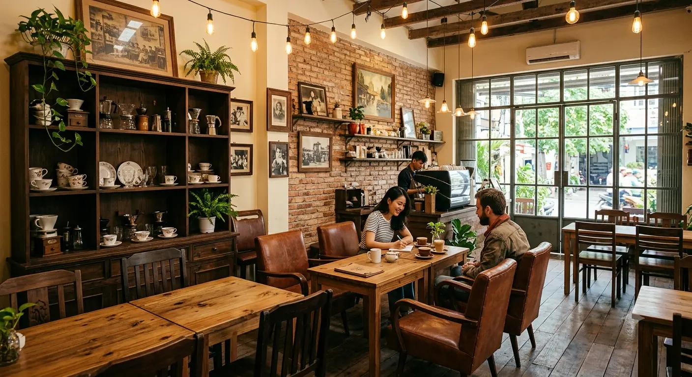 Thiết Kế Quán Cafe Phong Cách Vintage: Từ Chọn Nội Thất Đến Bố Cục