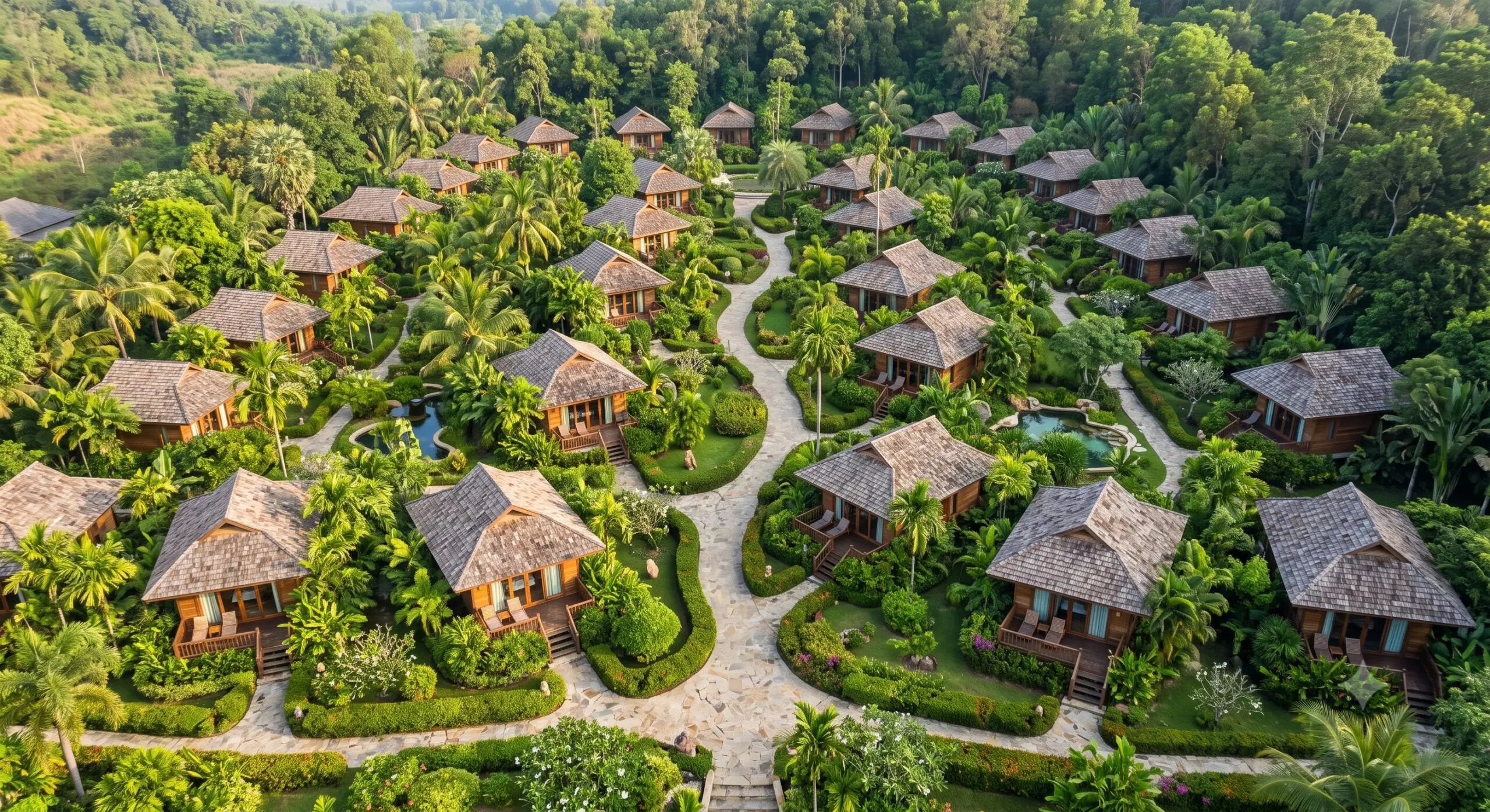 Quy Hoạch Mặt Bằng Khu Bungalow Gỗ: Khoảng Cách, Lối Đi Và Cảnh Quan