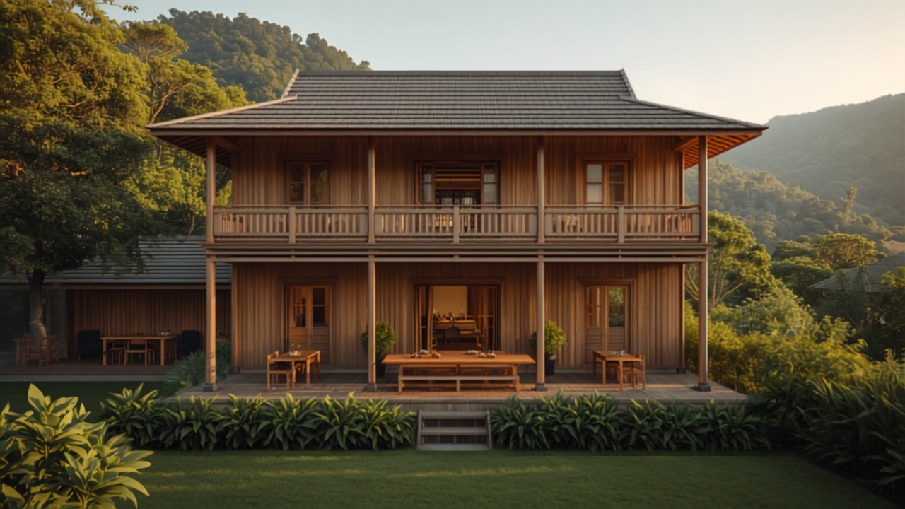 thiết kế nhà gỗ homestay - VintageDecor