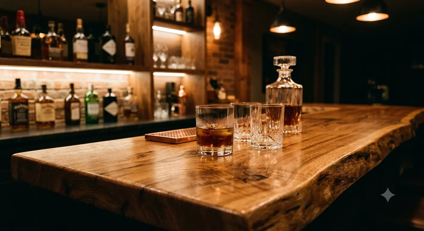 Vật Liệu Mặt Quầy Bar Rượu Tại Gia Nên Chọn Loại Nào