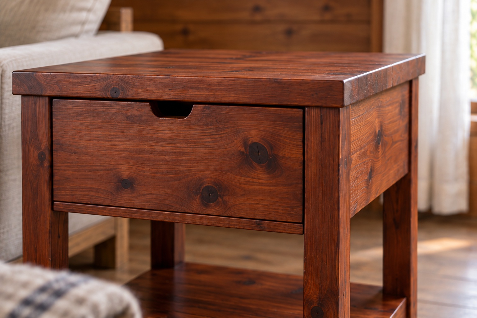 Bàn Gỗ Thông NT11 - Bàn Góc Sofa Vuông Có Ngăn Kéo, Gỗ Thông Bàn Gỗ Thông NT11 - Bàn Góc Sofa Vuông Có Ngăn Kéo, Gỗ Thông