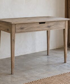 Bàn Làm Việc Gỗ Thông NT45 - Phòng Ngủ Một Ngăn Kéo Chân Thon, Gỗ Thông Màu Vintage