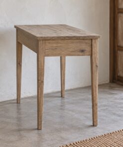 Bàn Làm Việc Gỗ Thông NT45 - Phòng Ngủ Một Ngăn Kéo Chân Thon, Gỗ Thông Màu Vintage