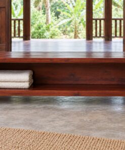 Băng Ghế Đầu Giường Gỗ Thông NT10 - Hộc Mở Dưới Mặt Ngồi, Gỗ Thông