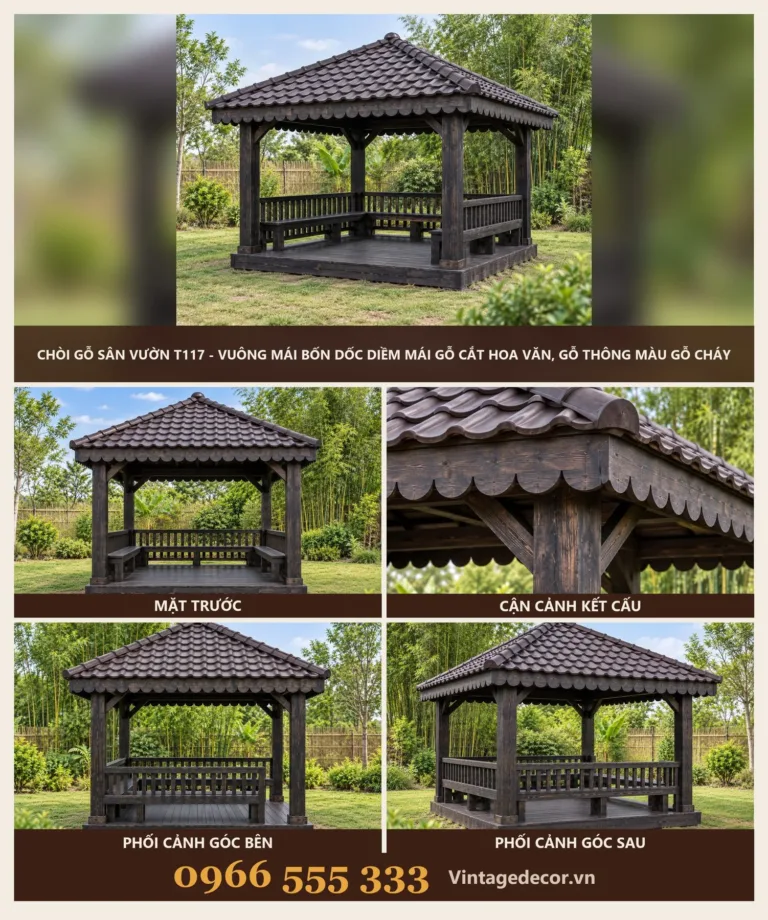 Chòi Gỗ Sân Vườn T117